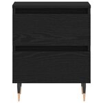Table de chevet vidaXL en chêne noir 40x35x50 cm en bois d'ingénierie