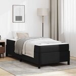 vidaXL Cadre de lit avec matelas Noir 100 x 200 cm Faux cuir
