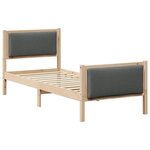 vidaXL Cadre de lit avec tête de lit Gris foncé 75 x 190 cm tissu