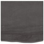 vidaXL Étagère murale marron foncé 60x60x2 cm bois chêne massif traité