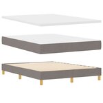 vidaXL Lit à ressort avec matelas taupe - 140 x 200 cm  tissu.