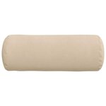 vidaXL Coussins d'accent 2 Pièces Crème Ø 25 x 70 cm Tissu en microfibre