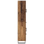 vidaXL Haut Armoire 2 Pièces Bois Ancien Bois Aggloméré et Verre