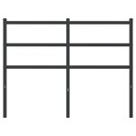 vidaXL Tête de lit métal noir 120 cm