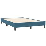 vidaXL Sommier à lattes de lit et matelas et LED bleu foncé 120x210cm velours