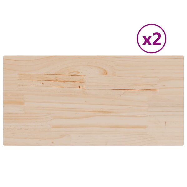 vidaXL Dessus de table 2 Pièces 70x35x1 7cm rectangulaire bois pin massif
