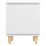 vidaXL Tables de chevet avec pieds en bois 2 Pièces Blanc 40x30x50 cm