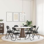 vidaXL Chaise pliante 8 pc Simili cuir Noir 48 x 43 5 x 81 cm