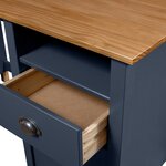 vidaXL Bureau Hill Gris 150x50x74 cm Bois de pin solide