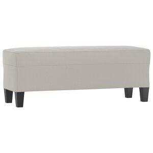 Banc banquette 100 x 35 x 41 cm tissu microfibre gris clair 02_0010544
