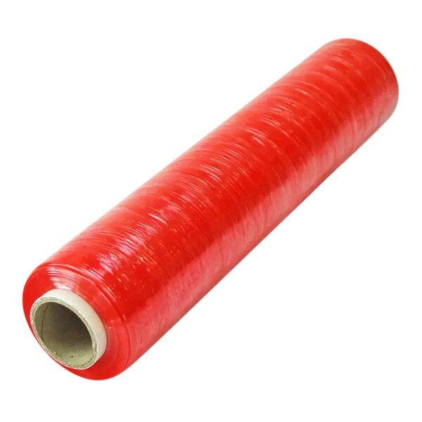 Film étirable manuel teinté rouge – (Carton de 6 bobines) 15µ  450 mm x 270 m – Bulteau Systems