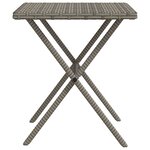 vidaXL Chaises longues lot de 2 avec table gris résine tressée