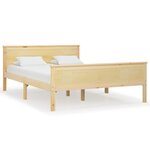 vidaXL Cadre de lit Bois de pin massif 140x200 cm