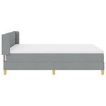 Lit gris clair avec sommier 140x190 cm en tissu