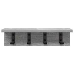 vidaXL Porte-manteau mural Sonoma gris 40 x 10.5 x 10.5 cm
