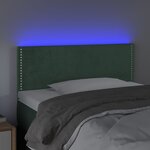 vidaXL Tête de lit à LED Vert foncé 90x5x78/88 cm Velours