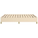 vidaXL Cadre de lit sans matelas crème 140x200 cm tissu
