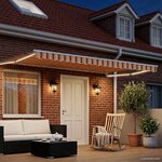 vidaXL Auvent rétractable électrique Multicolore 4 5 × 3 m