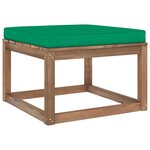 vidaXL Salon palette de jardin 7 Pièces et coussins Bois de pin imprégné