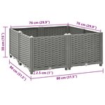vidaXL Lit surélevé 80x80x38 cm Polypropylène