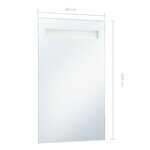 vidaXL Miroir mural à LED pour salle de bains 60x100 cm