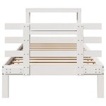vidaXL Cadre de lit avec tête de lit sans matelas blanc 90x190 cm