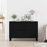 Buffet vidaXL Chêne Noir 104x35x70 cm Bois reconstitué