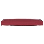 vidaXL Coussin pour banc de palette Bordeaux 120 x 40 x 8 cm