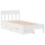vidaXL Cadre de lit sans matelas blanc 90x190 cm bois de pin massif
