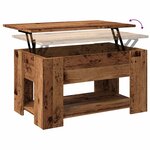 vidaXL Table basse vieux bois 79x49x41 cm bois d'ingénierie
