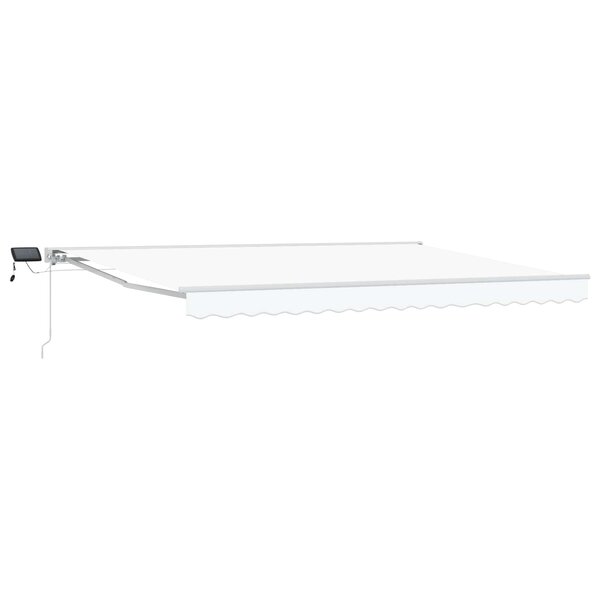 vidaXL Cadre de store manuel avec LEDs Blanc 5 x 3 m