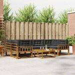 vidaXL Ensemble de canapés d'extérieur 7 Pièces Naturel et Anthracite