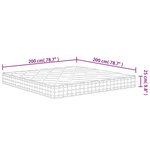 vidaXL Matelas à ressorts ensachés dureté moyenne 200x200 cm