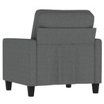 vidaXL Fauteuil Gris foncé 60 cm Tissu