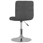 vidaXL Chaise pivotante de salle à manger Gris foncé Tissu