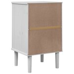 vidaXL Table de chevet SENJA aspect de rotin blanc bois de pin massif