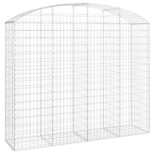 vidaXL Panier de gabions arqué 200x50x160/180 cm Fer galvanisé