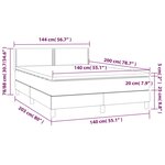 vidaXL Sommier à lattes de lit avec matelas LED Cappuccino 140x200 cm