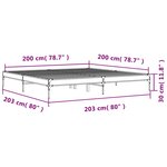 vidaXL Cadre de lit sans matelas chêne marron 200x200 cm