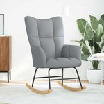 vidaXL Chaise à bascule Gris clair Tissu