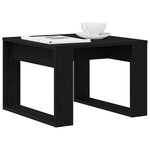 vidaXL Table basse Chêne noir 50 x 50 x 35 cm Bois d'ingénierie