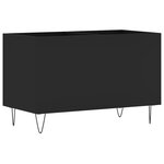 vidaXL Armoire à disques noir 74 5x38x48 cm bois d'ingénierie