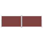 vidaXL Auvent latéral rétractable Marron 160x600 cm