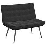vidaXL Banc noir 110x74x84 cm velours