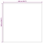 vidaXL Tapis de surface Carré HUARTE Beige 240 x 240 cm Polyester