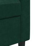 vidaXL Canapé à 2 places Vert foncé 140 cm Velours