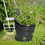 Nature Chariot à déchets de jardin 65 L Gris