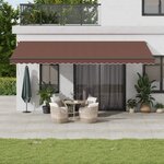 vidaXL Auvent rétractable automatique marron 600x300 cm