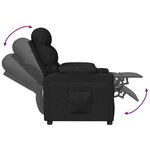vidaXL Fauteuil inclinable Noir Tissu