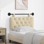 vidaXL Tête de lit suspendue Crème Tissu